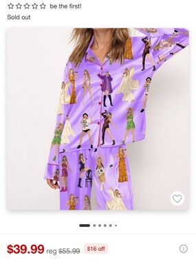 SHESHOW women’s pijama taylor swift size XL